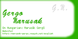 gergo marusak business card